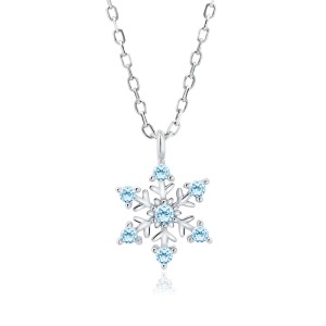 Lănțișor argint fulg de nea cu pietre bleu DiAmanti Z1788NR_AQ-DIA (Argint 925‰ 1,7 g.) Lănțișor argint fulg de nea cu pietre bleu DiAmanti Z1788NR_AQ-DIA (Argint 925‰ 1,7 g.)